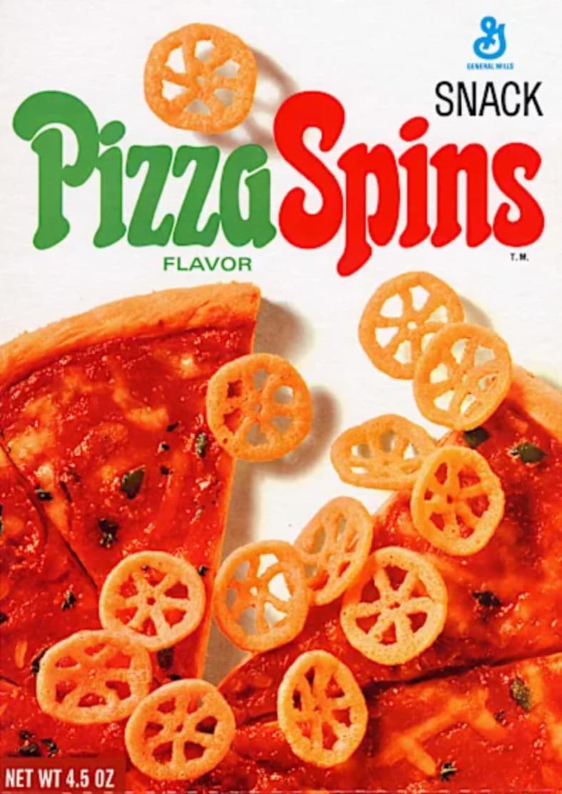 pizza spins - g General Mals Snack Pizza Spins Flavor Net Wt 4.5 Oz